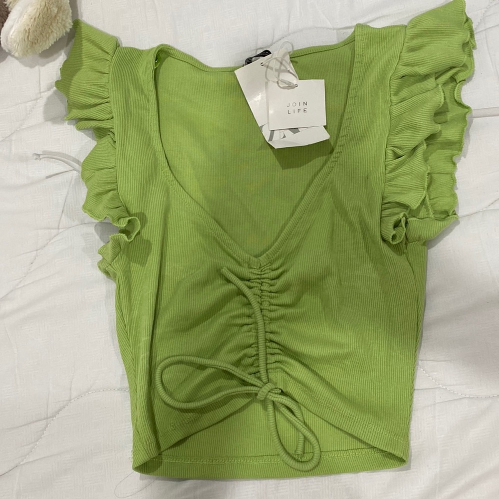 Green Crop Top